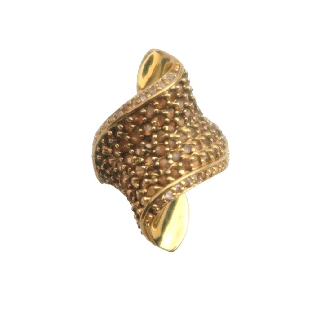 UTC Gold plated 925 Sterling Silver scroll ring sz 5